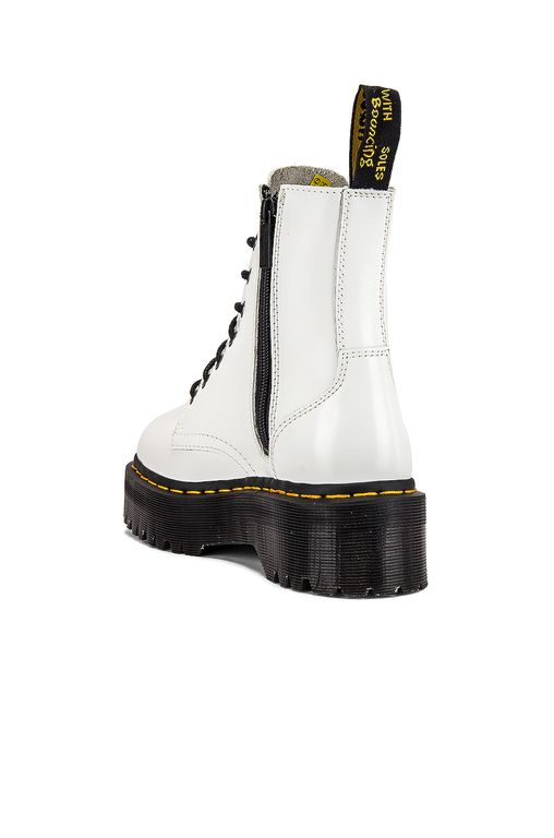 Ботинки Dr Martens Jadon Smooth Leather White на толстой подошве белые