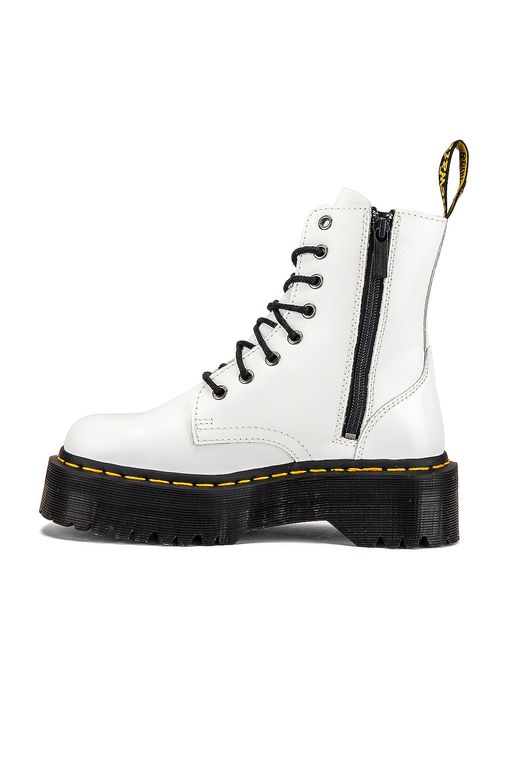 Ботинки Dr Martens Jadon Smooth Leather White на толстой подошве белые