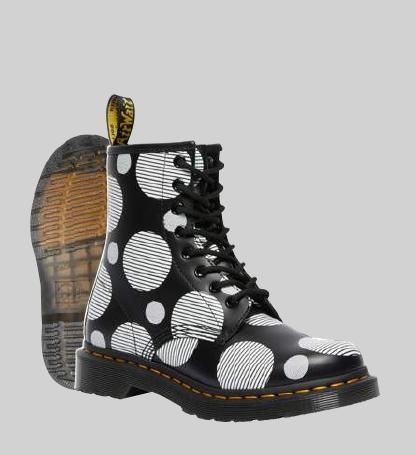 Ботинки Dr. Martens 1460 Jadon Smooth Polka Dot Black