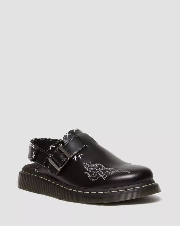 Босоножки Dr Martens Jorge Black II Gothic Americana Slingback Mules