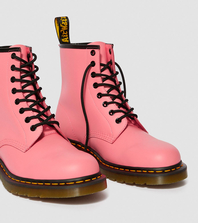Dr. Martens Smooth Leather Lace Up Pink розовые женские