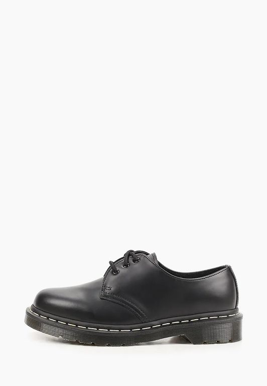 Ботинки Dr. Martens 1461 Black Smooth Leather белой строчкой
