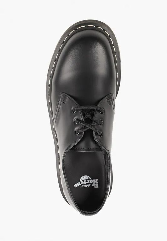 Ботинки Dr. Martens 1461 Black Smooth Leather белой строчкой